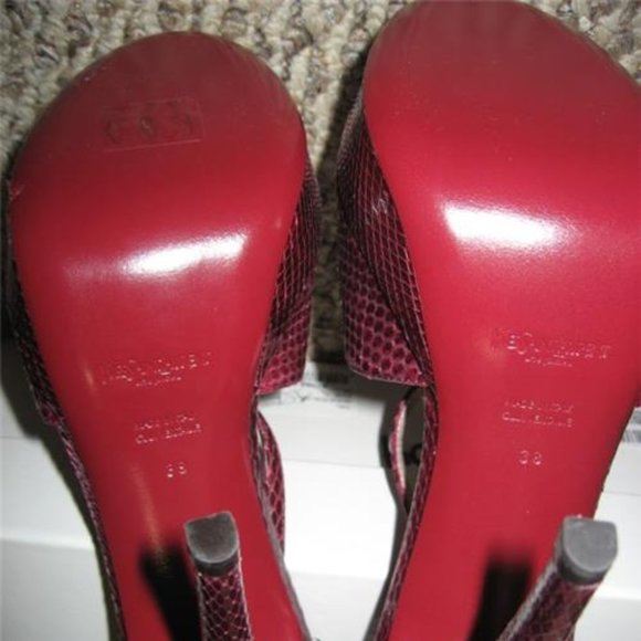 YSL Yves Saint Laurent Tribute Python Platform Sandals Heels Shoes - Picture 10 of 11